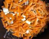 サツマイモとにんじんの簡単炊き込みご飯作り方1写真