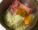 豚ひき肉のカレーチーズハンバーグ作り方1写真