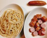 お弁当にポン♡ひと口 ナポリタンサンド♡作り方1写真