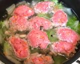 ミートボールと白菜のミルクスープ作り方4写真