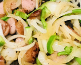 ソーセージのマヨネーズ・ソース焼きそば作り方2写真
