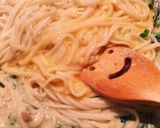 豆乳で作る♬うどんカルボナーラ作り方6写真