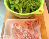 豚とわさび菜の生姜焼き作り方1写真