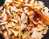 時短・豚バラとキノコのあんかけ焼きそば作り方5写真