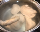生姜を効かせて 鶏と卵の中華風お粥作り方3写真