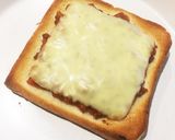朝食に♫とろーーーーり、ミートソースピザ作り方2写真