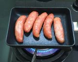目玉焼き ソーセージ ご飯作り方3写真