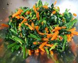 お弁当に！ほうれん草とにんじんのごま和え作り方5写真