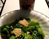 芽キャベツとコーンのバターポン酢作り方2写真