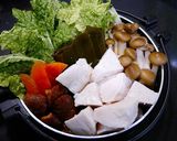 簡単！ひとり鍋☆鶏生姜鍋作り方2写真