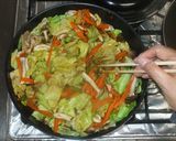 豚肉キャベツの野菜炒め♪簡単カレールー味作り方17写真