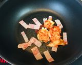 フライパンひとつで☆キムチクリームパスタ作り方1写真