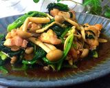 鶏肉とほうれん草のオイスターソース炒め作り方19写真