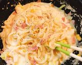 簡単カルボナーラうどん♡♡作り方8写真