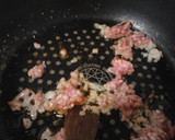 簡単昼食　白菜しめじ豚肉の牡蠣油炒め丼作り方4写真