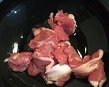 簡単◎豚こま切れでもつ鍋風一人鍋作り方1写真