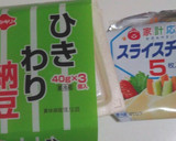 納豆のかさまし（スライスチーズ編）作り方1写真