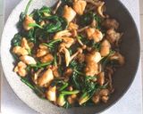 鶏肉とほうれん草のオイスターソース炒め作り方15写真