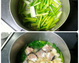 サバ缶のだし汁で♪小松菜と油揚げの煮浸し作り方3写真