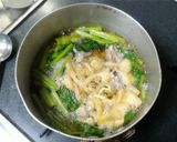サバ缶のだし汁で♪小松菜と油揚げの煮浸し作り方4写真