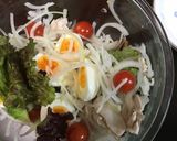 焼き鳥屋さん半熟卵と鳥ささ身のサラダ作り方4写真
