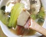 とろ~り温かチンゲン菜と豆腐生姜スープ作り方8写真