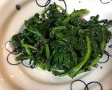 納豆とかき菜の胡麻和えのまぜご飯作り方2写真