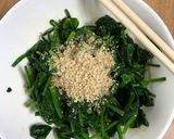ほうれん草のごま和え(優しい甘さが美味)作り方2写真