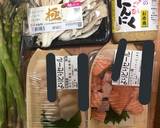 サーモン帆立アスパラの塩にんにく炒め★作り方1写真