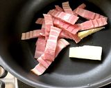 白菜とベーコンのクリームシチュー＋あさり作り方2写真