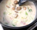 白菜とベーコンのクリームシチュー＋あさり作り方19写真