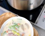 白菜とベーコンのクリームシチュー＋あさり作り方21写真