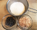干しアミエビと塩昆布の炊き込みご飯作り方1写真