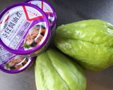 ハヤトウリのサバ缶煮作り方1写真