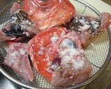 金目鯛のアラのお粥作り方1写真