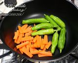 豚肉の黒酢味噌炒め。作り方2写真