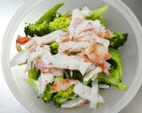 レンジブロッコリーカニカマ胡麻マヨサラダ作り方3写真