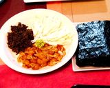 とんぶり＆山芋＆なめこの海苔手巻き作り方2写真