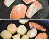 鮭とじゃがいもの味噌バター煮込み作り方2写真