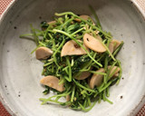 豆苗と魚肉ソーセージのマスタードあえ作り方4写真