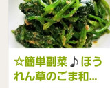 ☆簡単副菜♪ほうれん草のごま和え☆作り方6写真