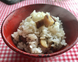 冷凍栗でもほこほこ栗ご飯作り方4写真