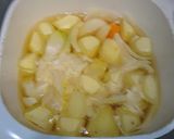 鶏(豚)肉とじゃが芋のチーズケチャップ煮作り方1写真
