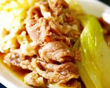 すき焼きの味！豚ばら豆腐白菜白葱で肉豆腐作り方16写真