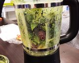 ブドウとほうれん草とバナナのスムージー作り方1写真