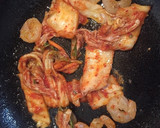 キムチとエビの韓国風焼きそば作り方2写真
