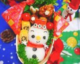 簡単♪『雪だるまくん』おにぎり弁当♡作り方5写真