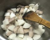 圧力鍋　大根とバラ肉で簡単煮物作り方3写真