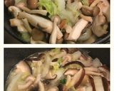 白菜とキノコの食べるミルクスープ＊作り方3写真