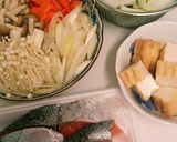 鮭と野菜の味噌仕立て鍋☆幼児、高齢の方も作り方1写真